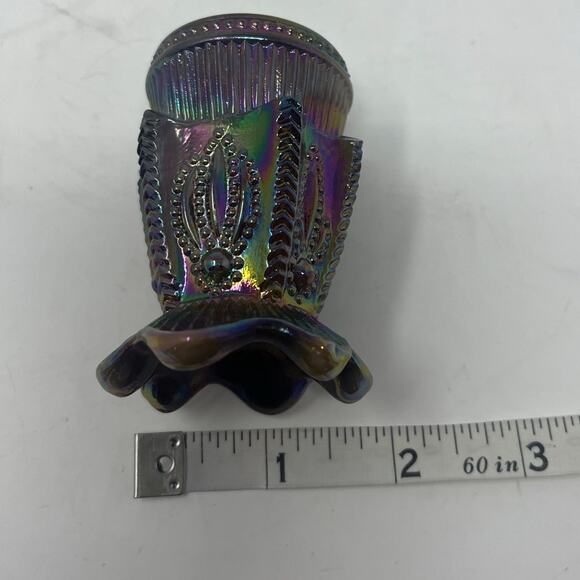 Fenton Carnival Glass Cactus Toothpick Holder for Levay EUC Vintage - Picture 9 of 9